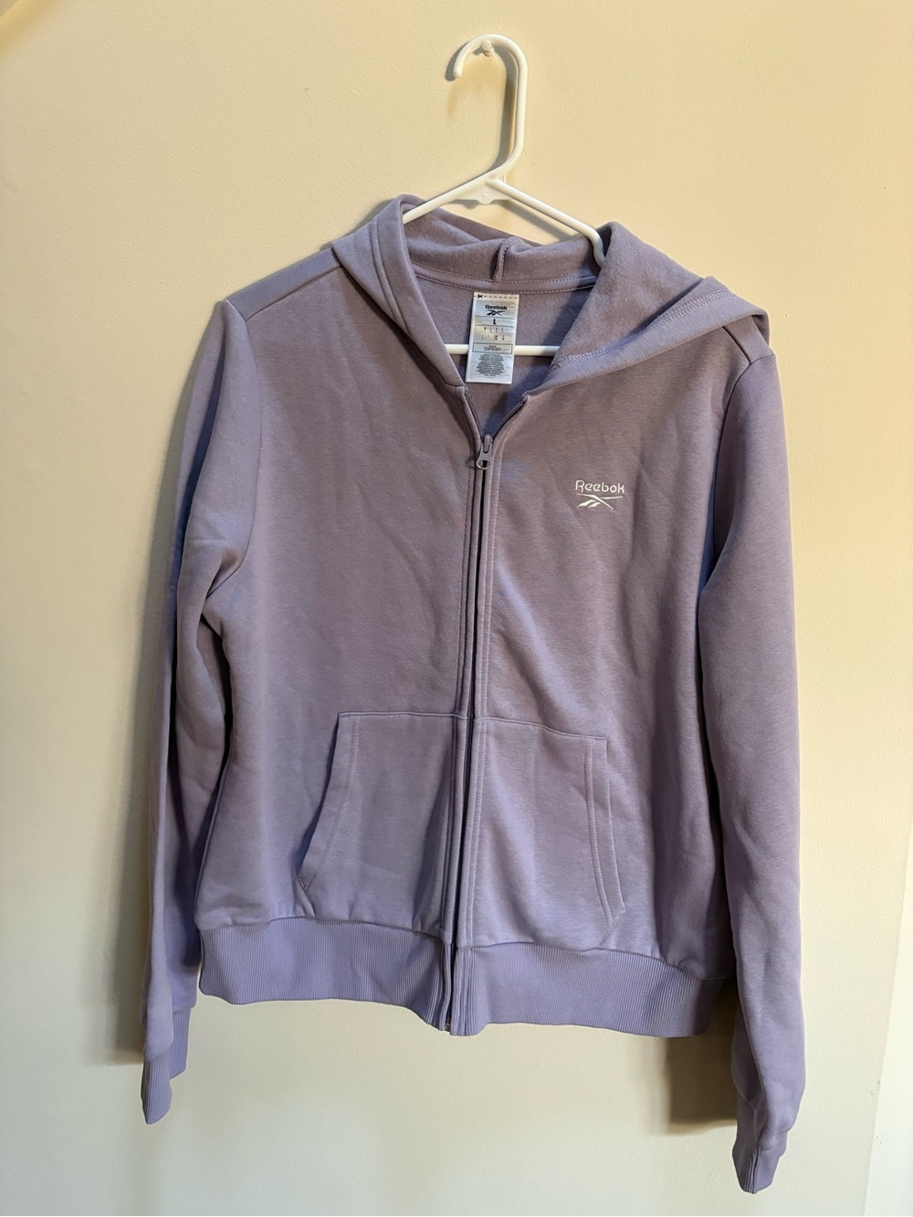 Reebok Lavender Full-Zip Hoodie Jacket